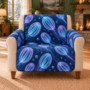 Comb Jelly Oval Rhythm sofa cover on a beige armchair