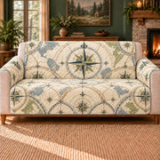 Compass Arc Lattice sofa cover on a beige sofa