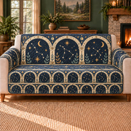 Constellation Arch Frieze Sofa Cover, Night Sky Decor, Gift for Stargazers