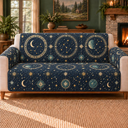 Constellation Window Repeat Sofa Cover, Night Sky Decor, Gift for Stargazers
