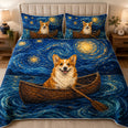 Corgi Starry Night Quilt Set Gift