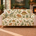 Dinosaur Fern Toss Sofa Cover, Prehistoric Decor, Gift for Dinosaur Lovers