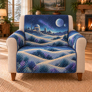 Dune Observatory Frieze sofa cover on a beige armchair