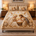 Holy Family Nativity Quilt Set, Christian Christmas Gift for Faithful Families
