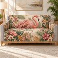 Tropical Flamingo Floral Quilt Set, Coastal Gift for Flamingo Lovers