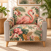 Tropical Flamingo Floral Quilt Set, Coastal Gift for Flamingo Lovers — alternate AI mockup