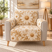 White Daisy Garden Quilt Set, Cottage Floral Gift for Daisy Lovers — alternate AI mockup