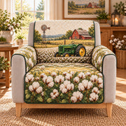 Desert Cactus Landscape Sofa Cover, AI-generated mockup