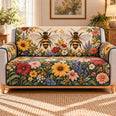 Honey Bee Wildflower Sofa Cover, Garden Gift for Beekeepers and Gardeners