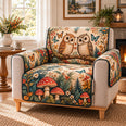 Woodland Owl Mushroom Quilt Set, Gift for Owl and Mushroom Lovers