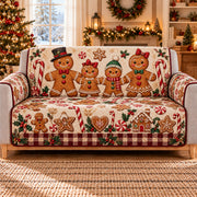 Gingerbread Family Quilt Set, Christmas Gift for Gingerbread Collectors — front AI mockup