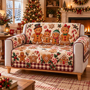 Gingerbread Family Sofa Cover, AI-generated alternate mockup