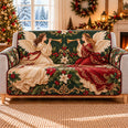 Christmas Angel Pair Sofa Cover, Holiday Gift for Angel Collectors