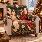 Christmas Angel Pair Sofa Cover, AI-generated mockup