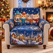 Christmas Cat Village Quilt Set, Winter Gift for Cat and Holiday Lovers — alternate AI mockup