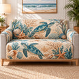 Sea Turtle Coral Reef Quilt Set, Coastal Gift for Turtle Lovers
