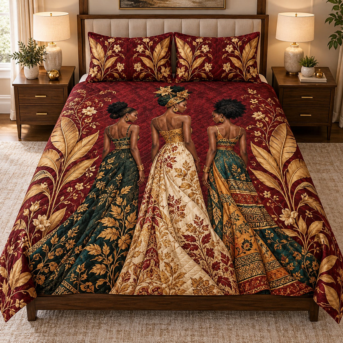 African queens quilt set – front view