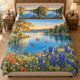 Bluebonnet Lakeside Quilt Set – Floral Bedroom Gift for Nature Lovers