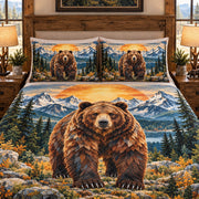 Brown bear mountain quilt set – right angle