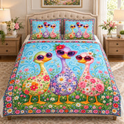Floral duck sunglasses quilt set – left angle