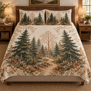 Pine forest path quilt set – alternate front bedroom view