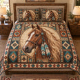 Southwestern Horse Quilt Set – Rustic Western Ranch Bedding Gift