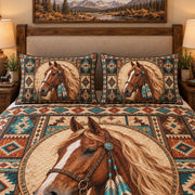 Southwestern horse quilt set – alternate angle