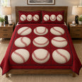 Vintage Baseball Quilt Set – Classic Sports Bedding Gift for Baseball Fans