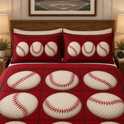 Vintage baseball quilt set – right angle