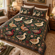 Vintage floral duck quilt set – left angle