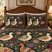 Vintage floral duck quilt set – right angle