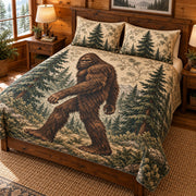 Woodland Bigfoot quilt set – angled bedroom view