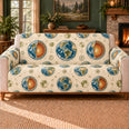 Earth Layer Rings Sofa Cover, Map Decor, Gift for Geography Lovers
