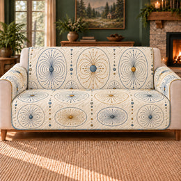 Field Line Ovals Sofa Cover, Science Decor, Gift for STEM Enthusiasts