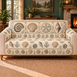 Fossil Cabinet Frieze Sofa Cover, Fossil Decor, Gift for Fossil Collectors