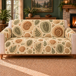 Fossil Excavation Tiles Sofa Cover, Prehistoric Decor, Gift for Dinosaur Lovers