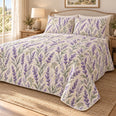 French Lavender Fields Quilt Set, Calming Bedroom Decor, Gift for Lavender Lovers