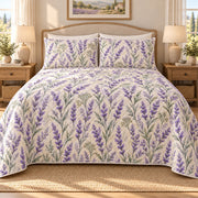 AI-generated 02-front view of French Lavender Fields diamond quilt set