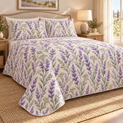AI-generated 03-left view of French Lavender Fields diamond quilt set