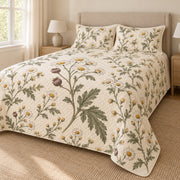 Feverfew herbarium quilt set right angle