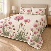 Sea thrift herbarium quilt set right angle