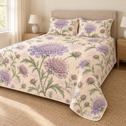 Pincushion flower cottage quilt set right angle