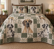 Great Dane Heritage Patchwork Quilt Set, front bedroom view