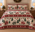 Maltese Cozy Sweater Christmas Quilt Set
