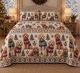 Labradoodle Cozy Sweater Christmas Quilt Set