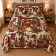 Boxer Stocking Mantel Christmas Quilt Set