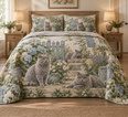 British Shorthair Cat Rustic Farmhouse Quilt Set