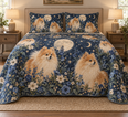 Pomeranian Celestial Night Quilt Set