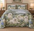 Maltese Wildflower Meadow Quilt Set