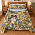 Australian Shepherd Wildflower Meadow Quilt Set